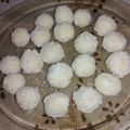 El cooksnap de Rebeca cuando hizo Trufas de chocolate blanco y coco.