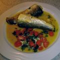 El cooksnap de Elisa Perez cuando hizo Merluza en salsa de zanahoria y almendra con curry.