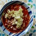 El cooksnap de Soledad cuando hizo Pozole de Pollo.