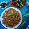 Vandana Darji's cooksnap of when they made સેઝવાન રાઈસ (Schezwan Rice Recipe In Gujarati).
