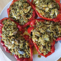 El cooksnap de Antonia cuando hizo Pimientos veggies con quinoa.