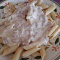 El cooksnap de Andrea cuando hizo Salsa Alfredo a mi estilo con corbatitas.