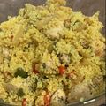El cooksnap de Jen E.J cuando hizo Cous cous con pollo y verduras.