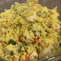 El cooksnap de Jen E.J cuando hizo Cous cous con pollo y verduras.