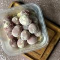 Cooksnap Dapur Yusfarisyia semasa beliau membuat Jello Grapes (Anggur Serbuk Jelly) Frosted Fruits (Resepi 2 Bahan).