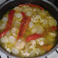 El cooksnap de Nancy Moriondo cuando hizo Pickles Agridulces.