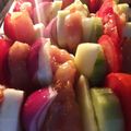 Dér Viktória Cooksnap-ja, amikor elkészítette a(z) Csirkemell saslik, zöldségekkel, burgonyával receptet.