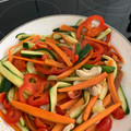El cooksnap de Alba A Karen cuando hizo Tiras de pechuga de pollo con zanahoria y calabacin.
