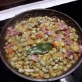 El cooksnap de Mar cuando hizo Habitas baby con piquillos y jamón .