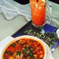 Roberto Cano's cooksnap of when they made Menudo de la Frontera (Border Menudo).