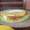 El cooksnap de Lily Glez. Caraza cuando hizo Omelette de champiñones.