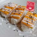 Cooksnap dari Nancy Firstiant's Kitchen untuk resep Mango sticky rice ala sushi