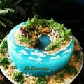 Cooksnap dari Dwi Monica Puspita Sari untuk resep Island Cake (Ocean Cake) agar2
