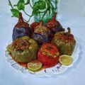 کوک اسنپ Lida Aali بعد از امتحان کردن دلمه بادمجان گوجه فلفل دلمه.