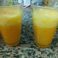 El cooksnap de Esteban Ache cuando hizo Licuado de durazno y naranja.