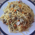 El cooksnap de Sara Lopez cuando hizo Espaguetis con salsa de soja, pollo, champiñones y zanahoria.