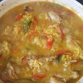 El cooksnap de Rocío cuando hizo Arroz con pollo tipo paella.