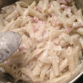 El cooksnap de maripaz torres cuando hizo Pasta carbonara versión nata, bacon.
