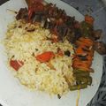El cooksnap de isabel maloum cuando hizo Brochetas (pinchos) de pollo y verduras.