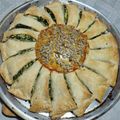El cooksnap de Patricia Copello cuando hizo Pascualina con forma de girasol 🌻 Tarta de acelga y ricota 🌻.
