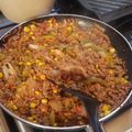 El cooksnap de Analy Ordoñez cuando hizo Carne molida con maíz.