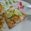 El cooksnap de Ale Bailarina cuando hizo Salmón a la mostaza y ajo.