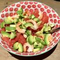 Cooksnap de PaulineB sur la recette Salade avocat crevette et pamplemousse