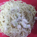 El cooksnap de claudia beatriz Alberto cuando hizo Fideos con crema, panceta y verdeo🍝🤤.