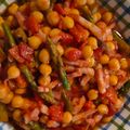 El cooksnap de GOOMER (en salsa verde) cuando hizo Garbanzos fritos con bacon y espárragos.