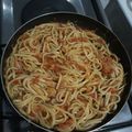 El cooksnap de Yessika Perez cuando hizo Espaguetis con atún y limón.