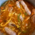 El cooksnap de Pao Flores cuando hizo Chorizos al vino blanco con puré rústico de papas.