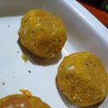 El cooksnap de Tania Seguel cuando hizo Bombitas de garbanzo y zapallo rellenas de queso🌾.