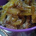 El cooksnap de Olga Vogler cuando hizo Cáscaras de naranja confitadas.