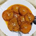 Kumkum Chatterjee's cooksnap of when they made Orange Malpua.