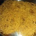 Ilaben Tanna's cooksnap of when they made ચણા ના લોટ ની સેવ (Sev recipe in Gujarati).