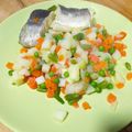 El cooksnap de Lucas Rodriguez cuando hizo Filete de merluza 🐠 con 🥗 verduritas y mahonesa,.