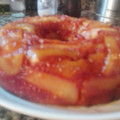 El cooksnap de Juan Luis cuando hizo Torta de manzanas y peras invertida.