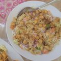 Aamna Saad's cooksnap of when they made Khatti mithi chana chat👈کھٹی میٹھی چنہ چاٹ👉.