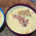 El cooksnap de toñi cuando hizo Salmorejo verde de pepino y manzana.