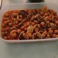El cooksnap de Reyes Salgueiro cuando hizo Garbanzos con langostinos y almejas.