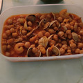 El cooksnap de Reyes Salgueiro cuando hizo Garbanzos con langostinos y almejas.