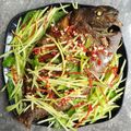Cooksnap của Điệp Vũ khi họ làm theo món Cá Đối chiên mắm xoài