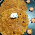 Sumedha Joshi's cooksnap of when they made गाजर पराठा.