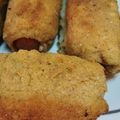 El cooksnap de Hei Ferreira cuando hizo Bastoncitos de salchicha con puré Jamón & Queso.
