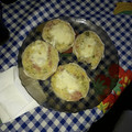 El cooksnap de Fati Ruiz cuando hizo Canastitas de choclo y queso.