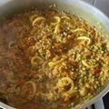El cooksnap de Juan cuando hizo Arroz con calamar.
