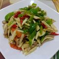 潘俊霖的(簡單料理) 的 蒜炒青椒與肉片 cooksnap