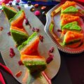 Suchitra S(Radhika S)'s cooksnap of when they made Non fire Tricolor coconut burfi.