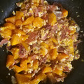 El cooksnap de Vero Sulcova cuando hizo Calabaza con jamón curado y huevos camperos 🎃 🥚.