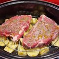 Cooksnap από Δέσποινα Καρπούζα στη συνταγή Μπριζόλες μοσχαρίσιες με πατάτες στη γάστρα
